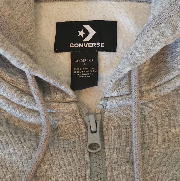 Converse Heather Gray Zip Up Hoodie - Picture 3 of 4